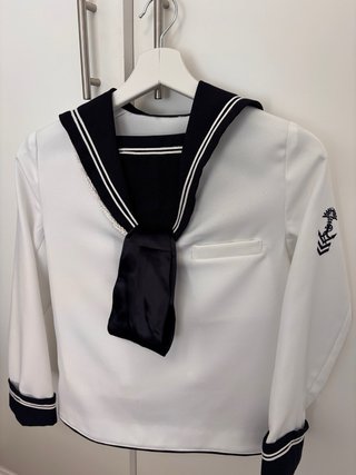 Traje marinero comunión blanco y negro