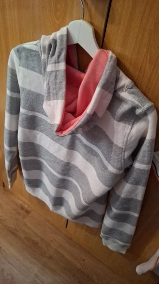 Sudadera Lee Cooper rayas gris y rosa