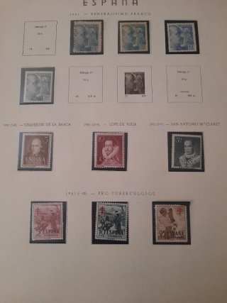 ALBUM SELLOS ESPAÑA DEL AÑO 1951 AL 1969