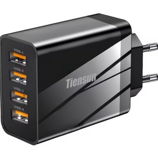 Cargador Tiensun 4 Puertos + Cable 10 en 1