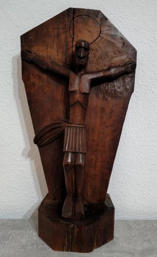 Cristo Crucificado Talla Africana Madera CRUZ