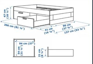 Cama Brimnes IKEA con cajones incluye  colchones