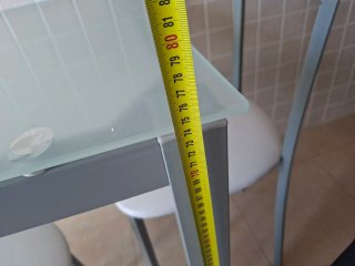 Mesa de cocina cristal y sillas