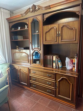 REGALO Mueble de salón antiguo de madera y cristal