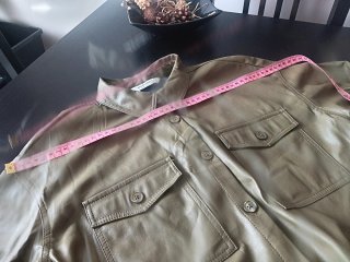 Vestido polipiel verde