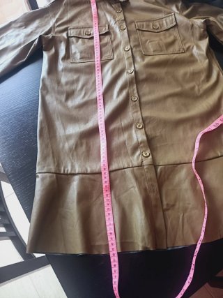 Vestido polipiel verde