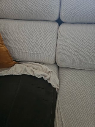 Sofá grande con Chaiselongue Marrón