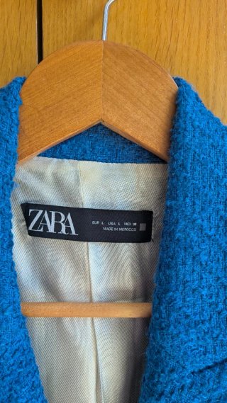 Abrigo Zara Azul Talla L