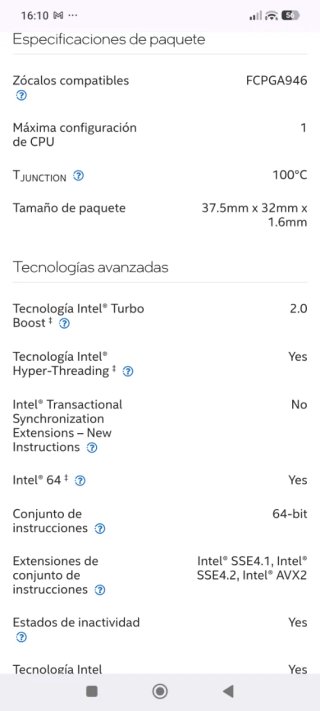 Procesador CPU Intel i7 4702MQ