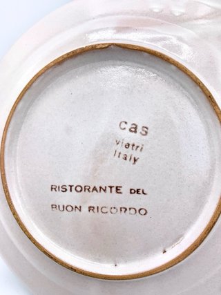 Piatto Buon Ricordo Ristorante Guareschi (PR) 1970