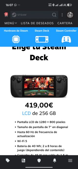Steam Deck LCD 512GB + accesorios