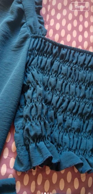 Camisa azul crop top