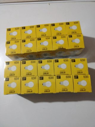Lotto da 20 Lampadine 60W E27 Sfera chiara