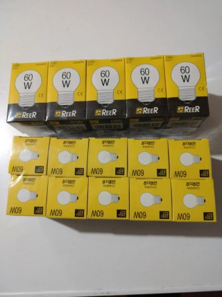 Lotto da 20 Lampadine 60W E27 Sfera chiara