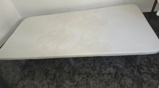 SUPER OFERTA Base tapizada y colchón de 90cm.