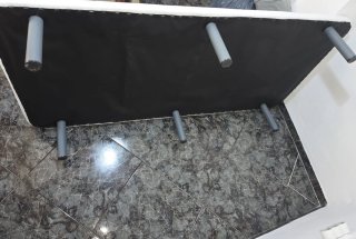 SUPER OFERTA Base tapizada y colchón de 90cm.