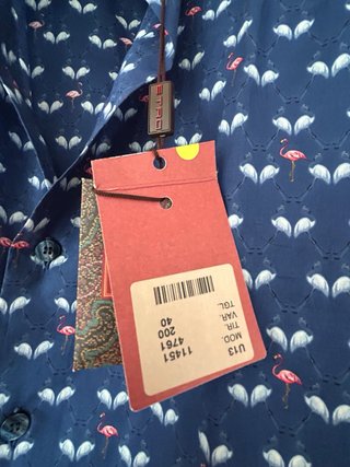 Camicia Etro Fenicotteri Blu