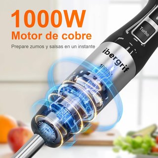 Batidora de mano Ibergrif 1000W 4 en 1 NUEVA