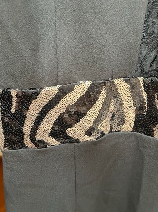 Tubino nero con fantasia zebra