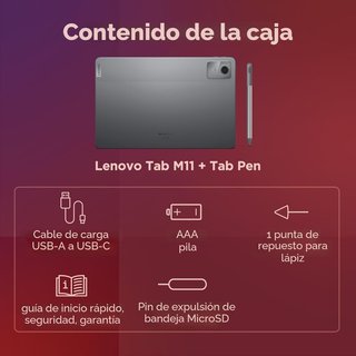 Lenovo Tablet pantalla táctil 11 pulgadas
