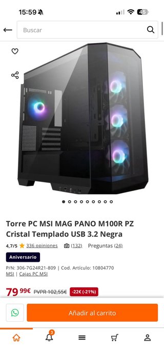 PC Gaming 1 año de uso