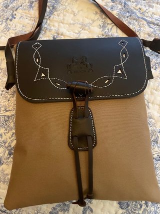Bolso La Rienda Negro y Beige Nuevo