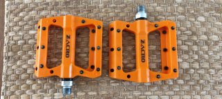 Pedales MTB Plataforma Ancha Naranja