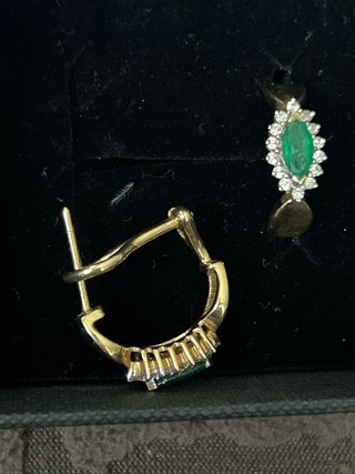 Pendientes Oro con Esmeralda