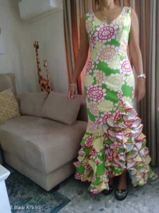 Traje Flamenca Mujer Multicolor,