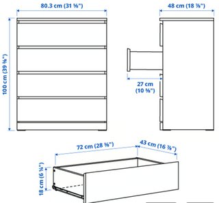 Cajonera IKEA 4 cajones
