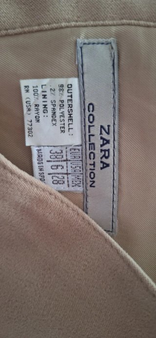 Traje color mantequilla/beige claro talla 38 Zara