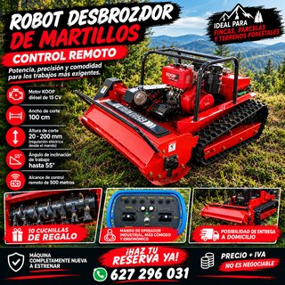 Robot desbrozadora de orugas