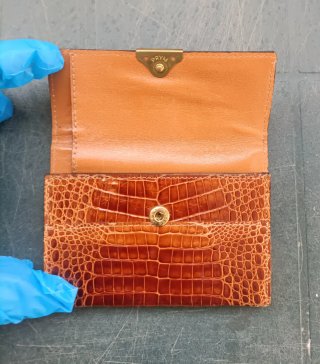 Portafoglio vintage vera pelle alligatore