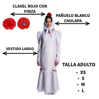 Traje Chulapa Talla XS - Vestido y Pañuelo