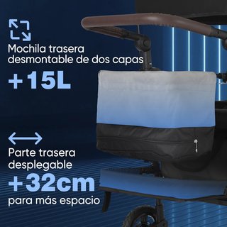 Sekey carrito plegable infantil doble seguro