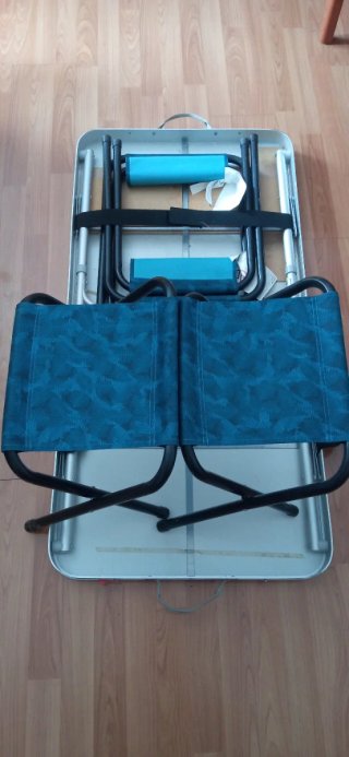 Mesa plegable camping madera y metal