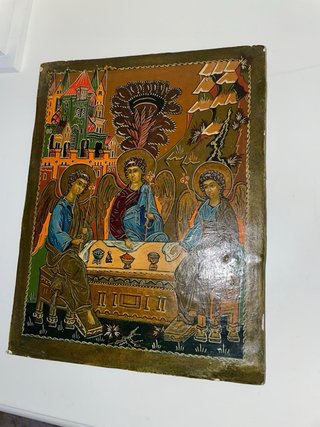 Icono Ortodoxo Santísima Trinidad Bizantino
