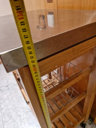 Carrito Auxiliar Cocina Madera y Metal