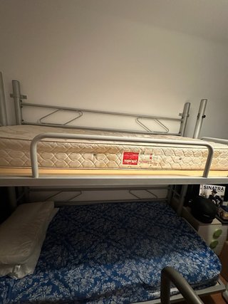 Litera abatible de madera y metal