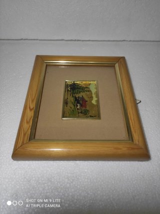 Quadro vintage casa e alberi