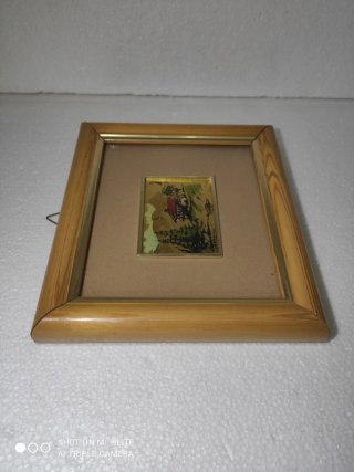 Quadro vintage casa e alberi