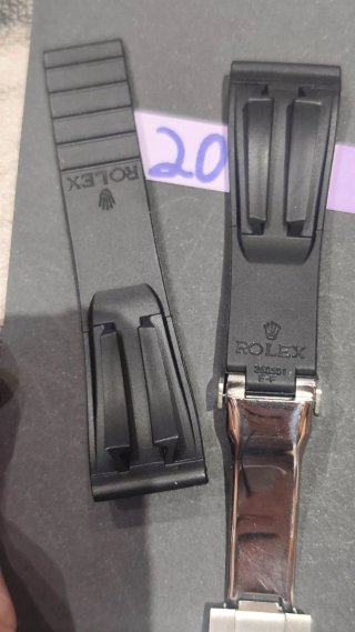 Correa Caucho Rolex 20mm Negra
