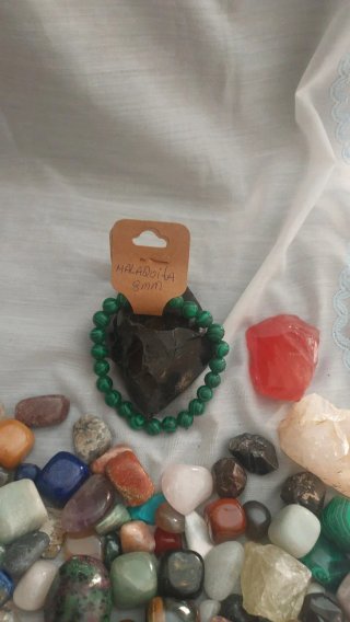 Pulsera Malaquita 8mm Piedra Natural