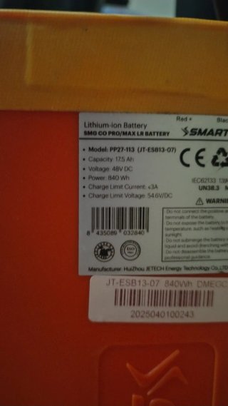 Batería SmartGyro 48V 17.5Ah 840Wh