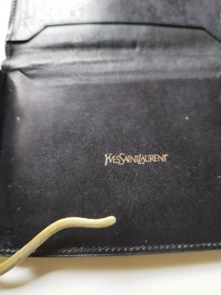 Portafogli YSL fermasoldi vintage pelle nera