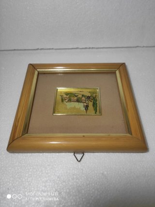 Quadro vintage con cornice in legno