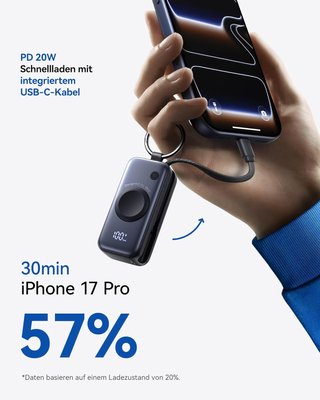 Batería Ext APPLE WATCH INIU 5000mAh Azul NUEVA