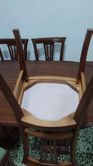 Mesa Extensible comedor y 6 sillas madera