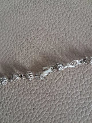Rosario Plata con funda de piel