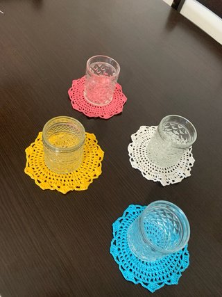 Sottobicchieri uncinetto fatti a mano